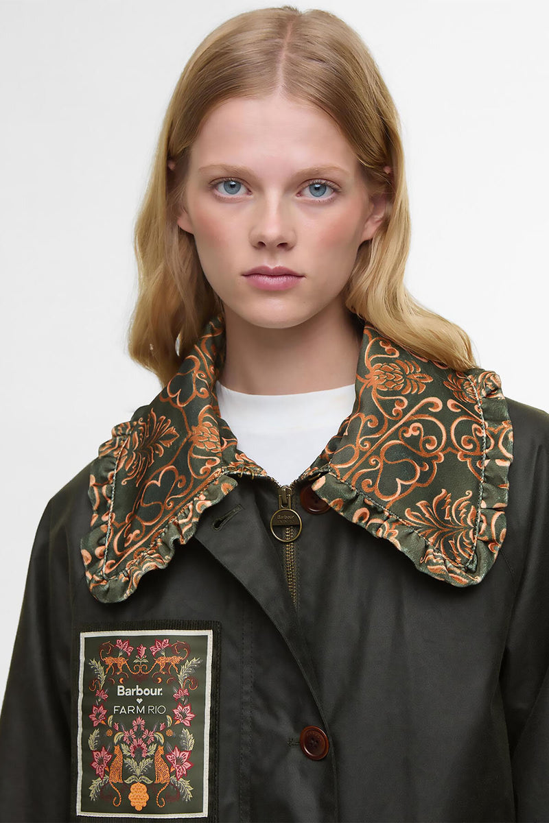 Giacca cerata Maria-Clara Barbour x FARM Rio