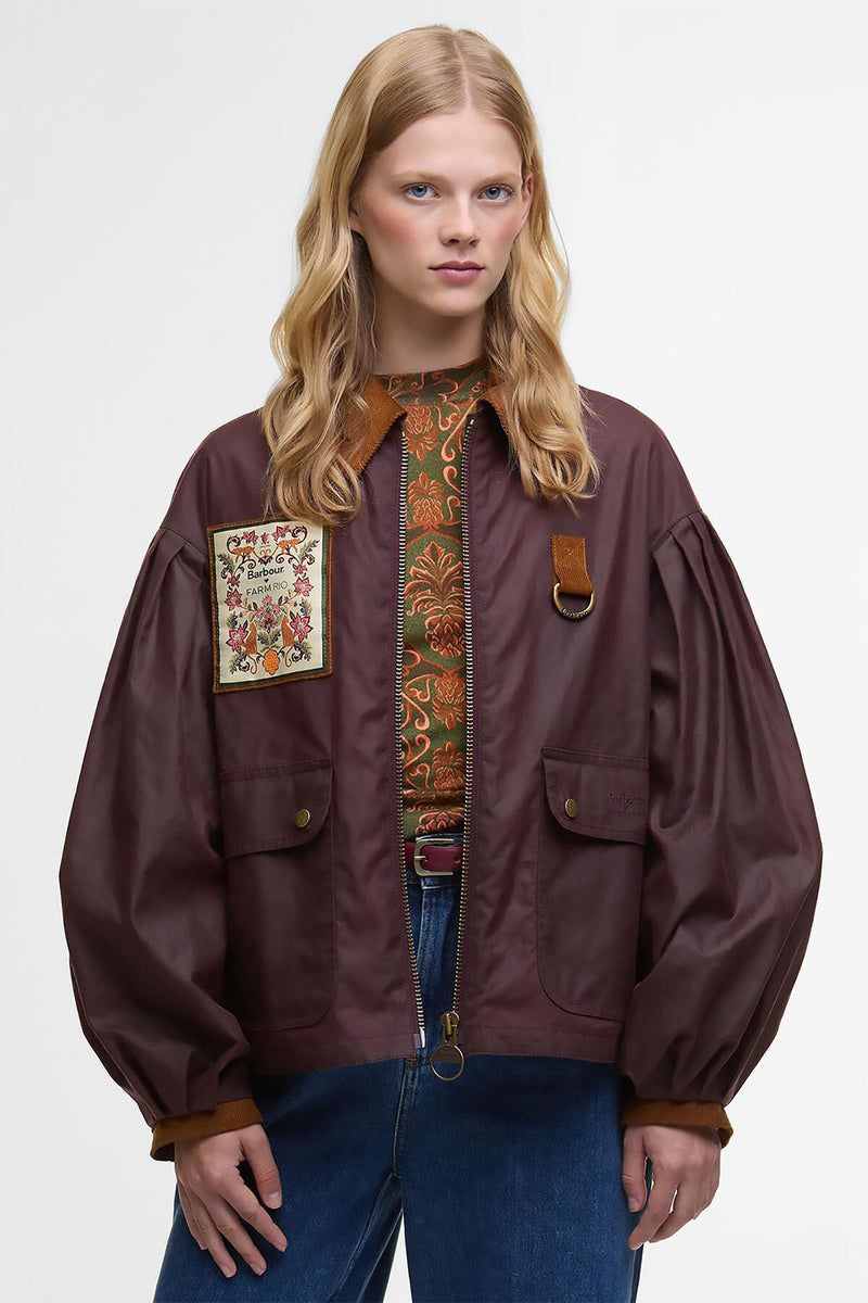 Giacca cerata Thais Barbour x FARM Rio