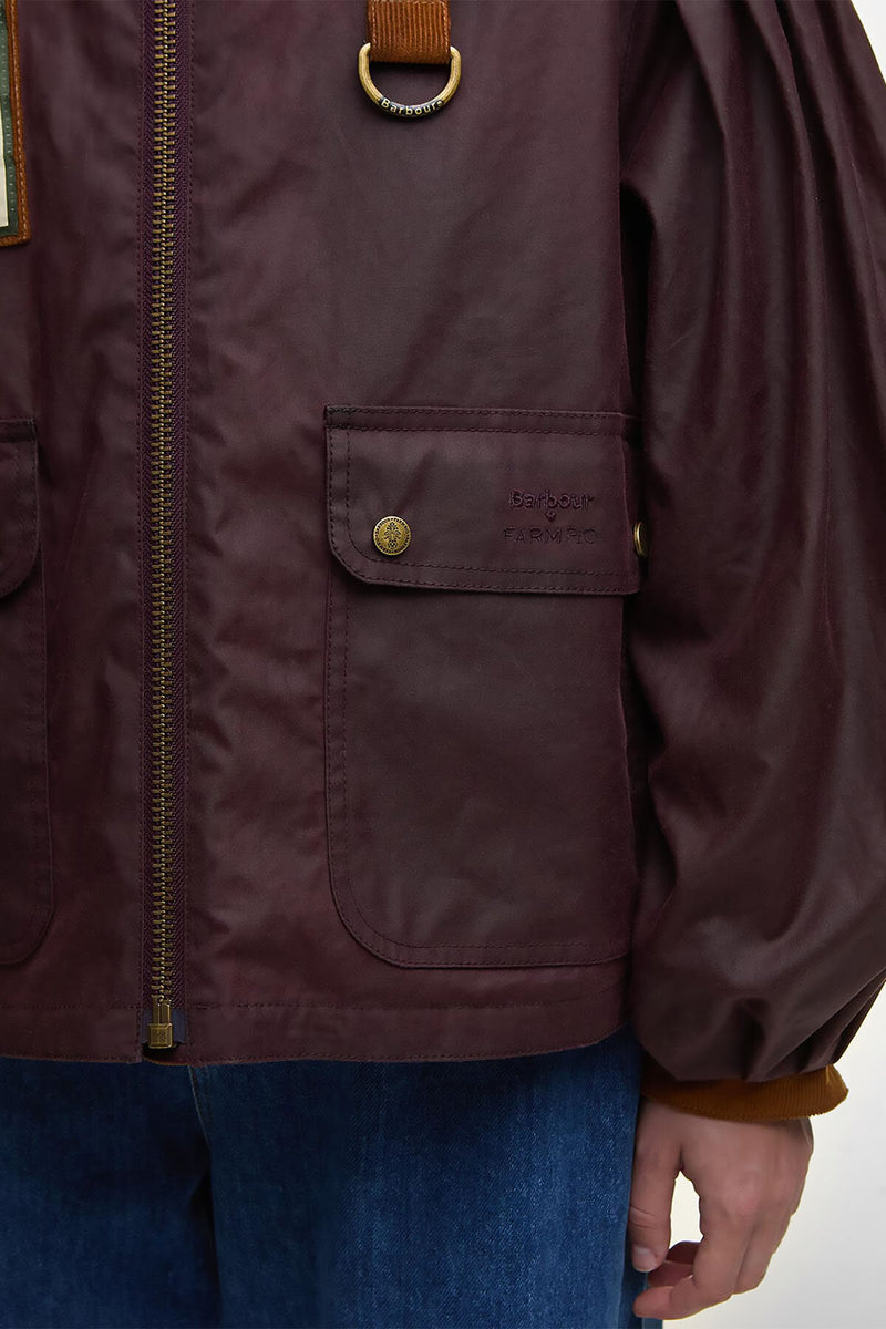 Giacca cerata Thais Barbour x FARM Rio
