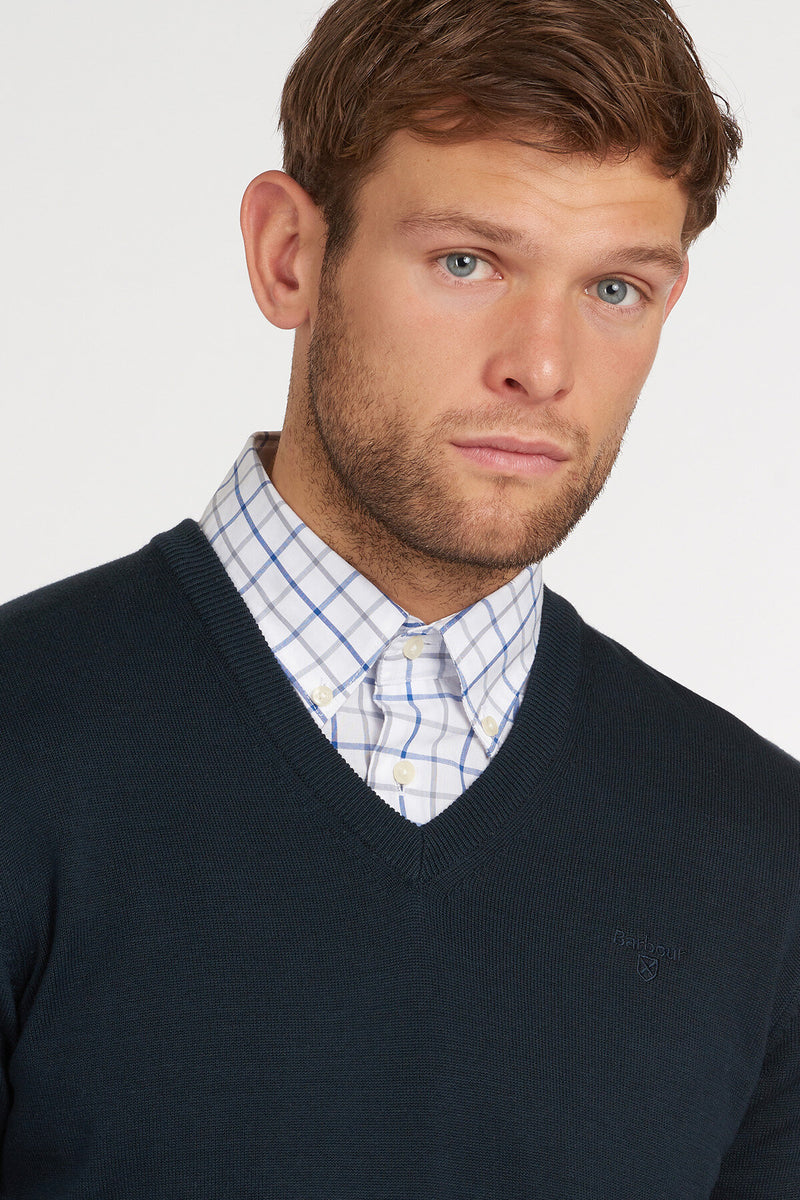 Maglione in cotone Pima con scollo a V