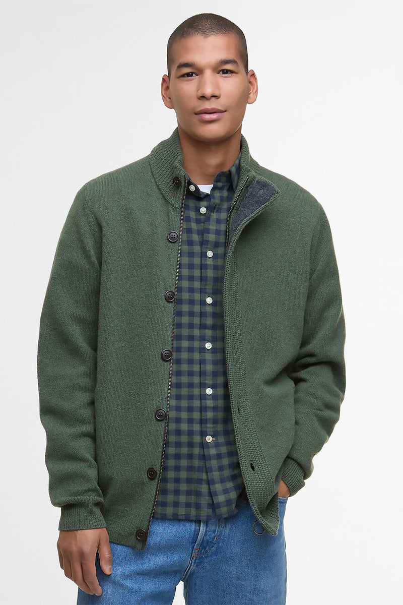 Cardigan Essential con toppe e zip