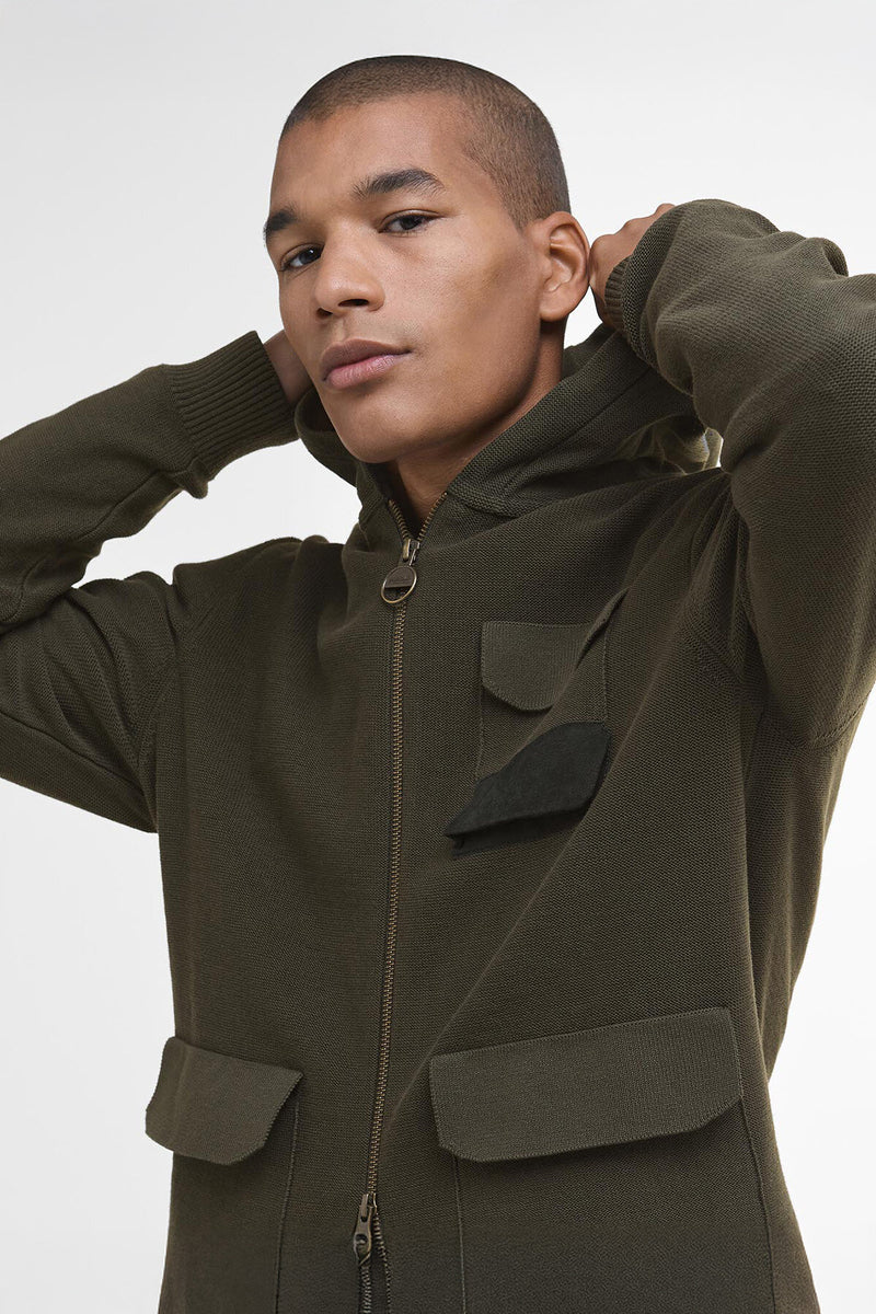 Barbour x TO KI TO Multi-Pocket Knitted Hoodie