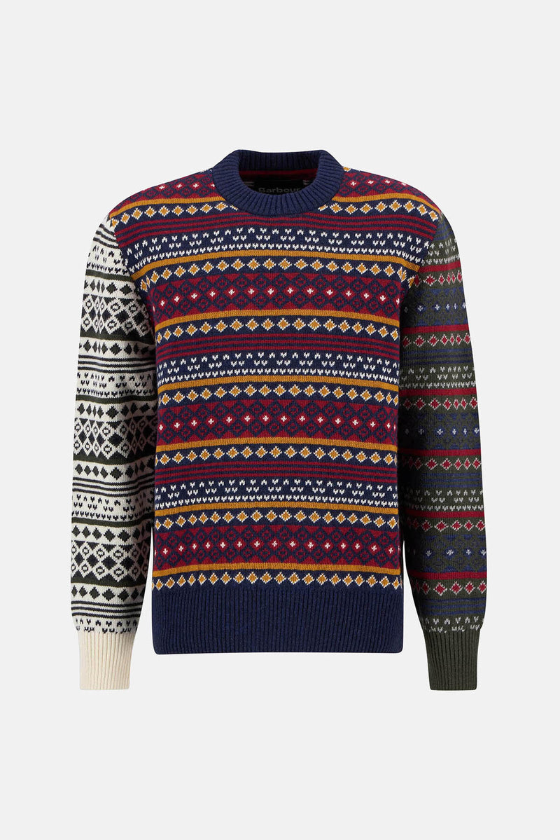 Maglione girocollo Patchwork Fair Isle Barbour