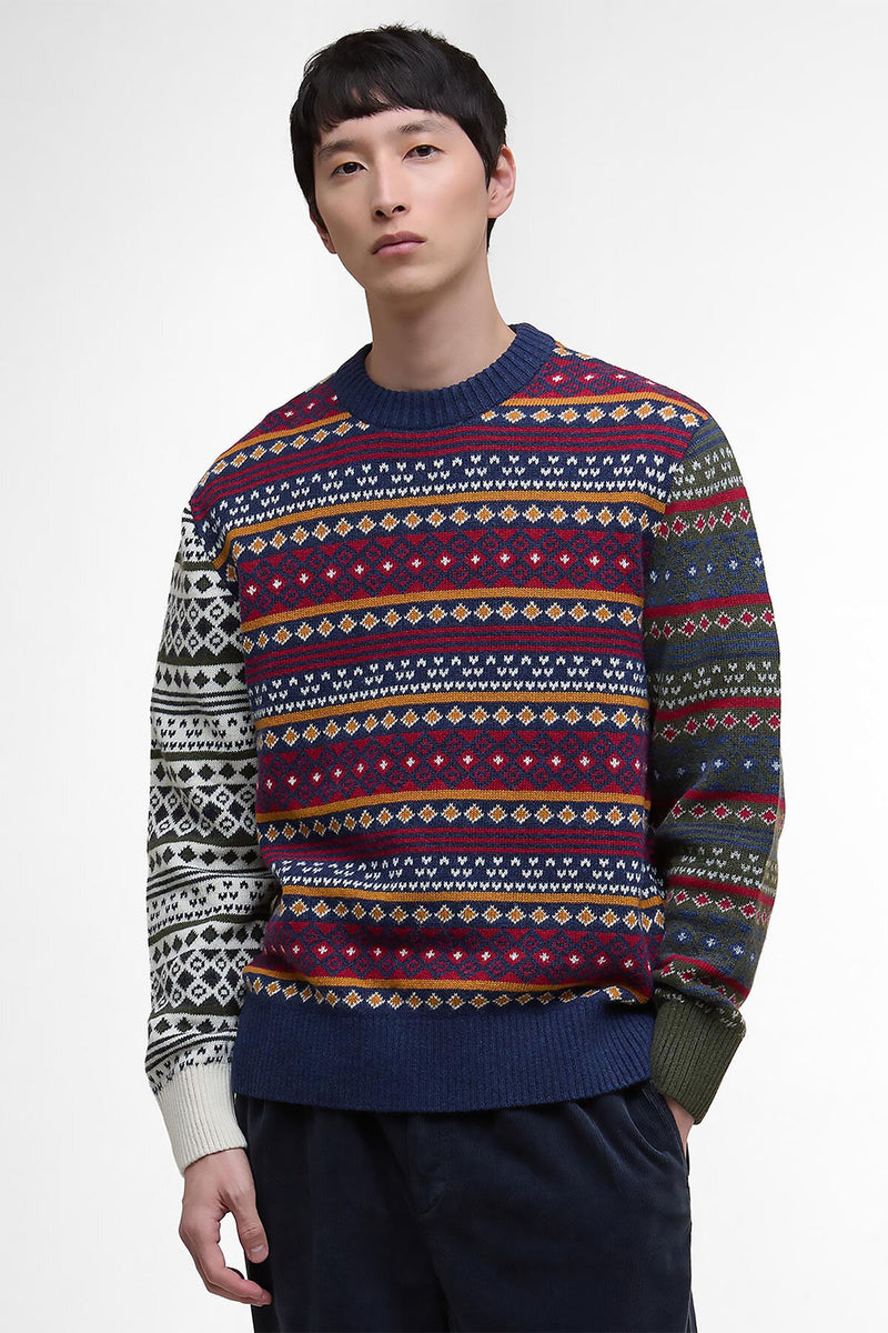Maglione girocollo Patchwork Fair Isle Barbour