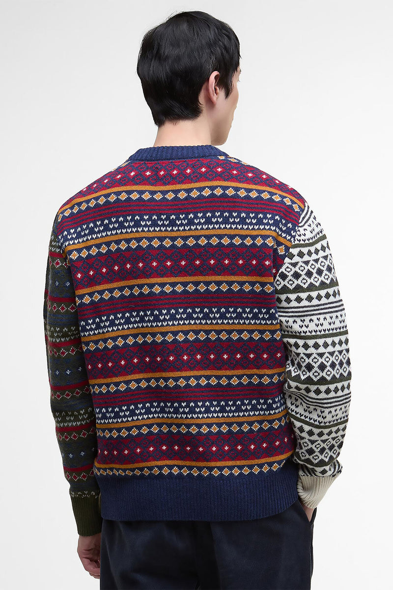 Maglione girocollo Patchwork Fair Isle Barbour