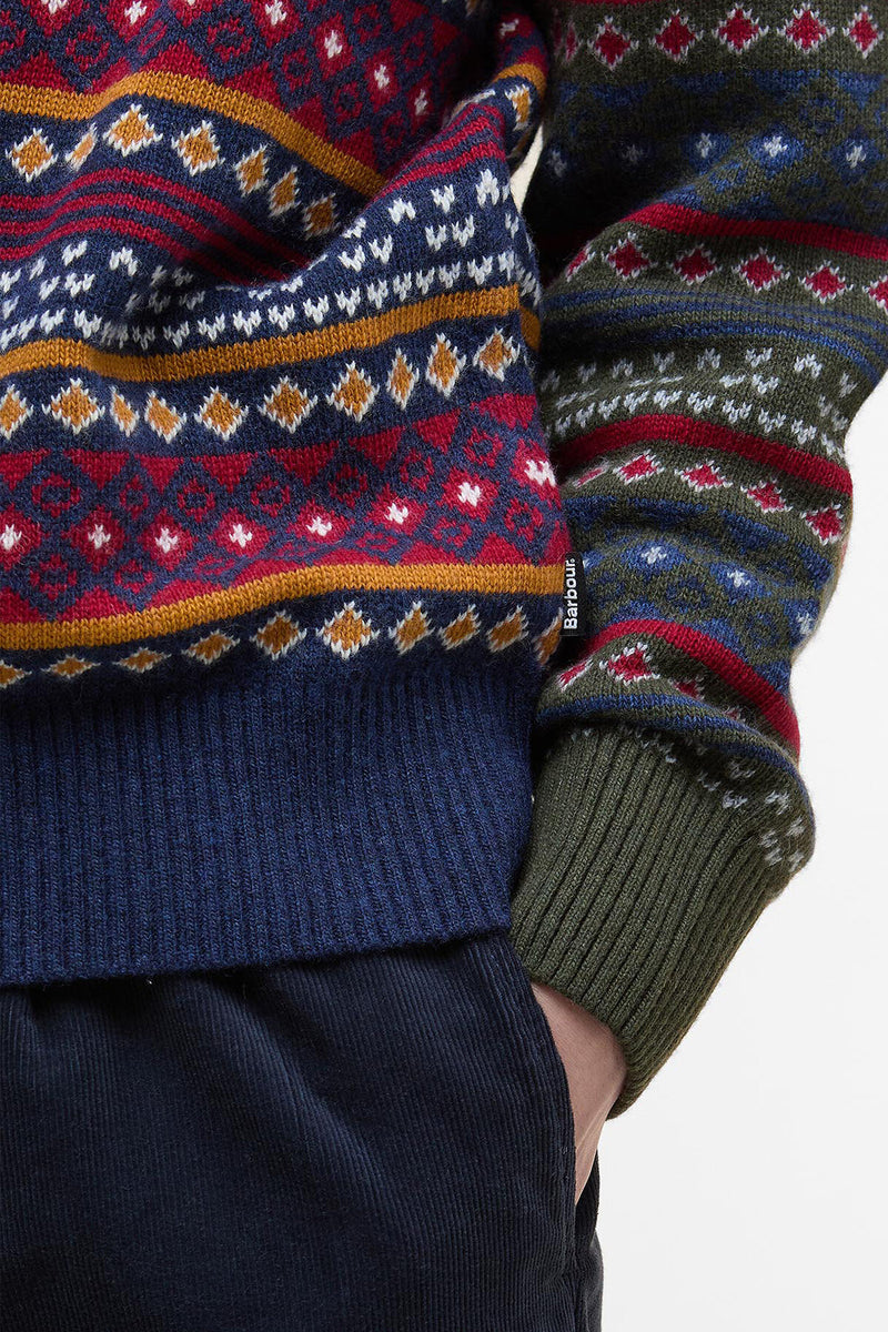 Maglione girocollo Patchwork Fair Isle Barbour