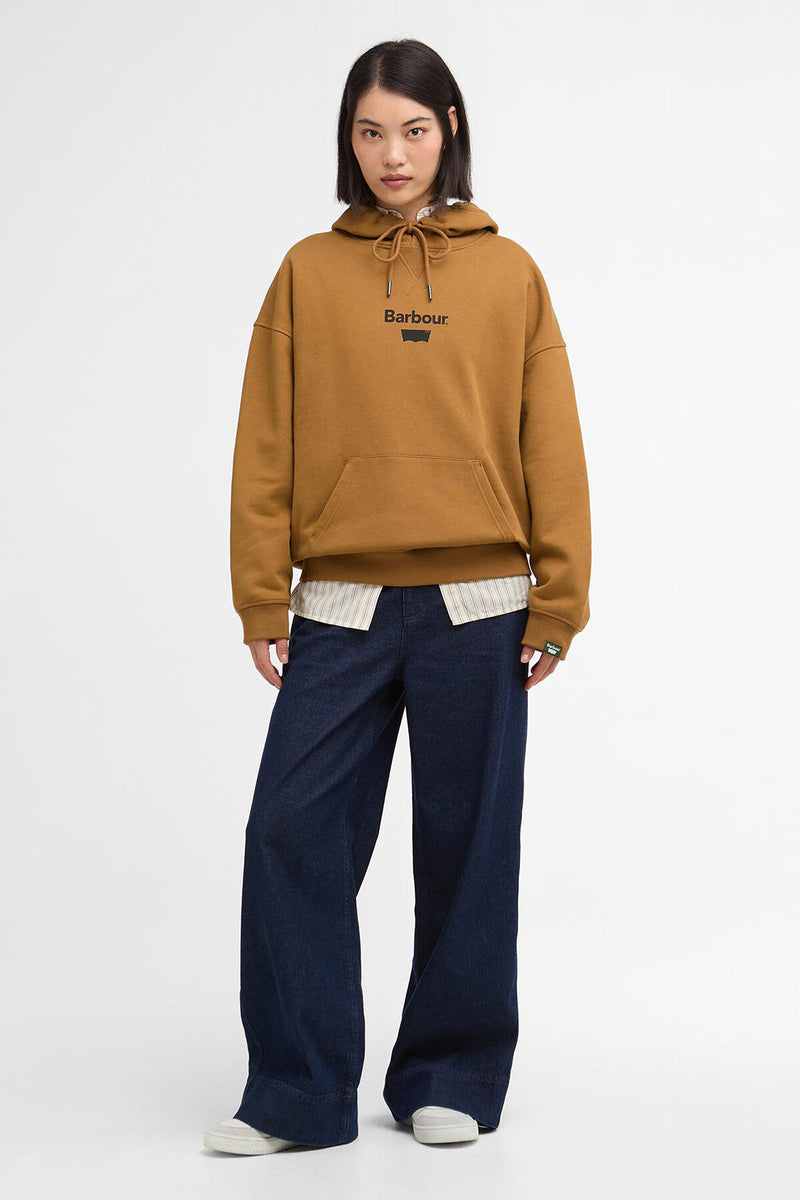 Felpa con cappuccio e stampa Barbour x Levi's