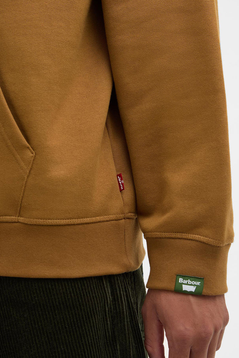Felpa con cappuccio e stampa Barbour x Levi's