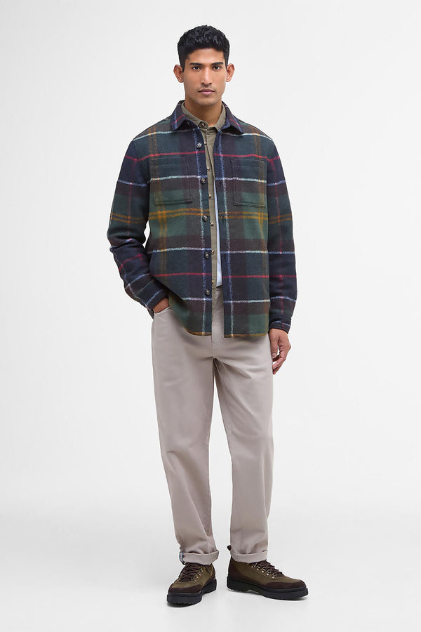 Overshirt Chapter a quadri leggermente aderente