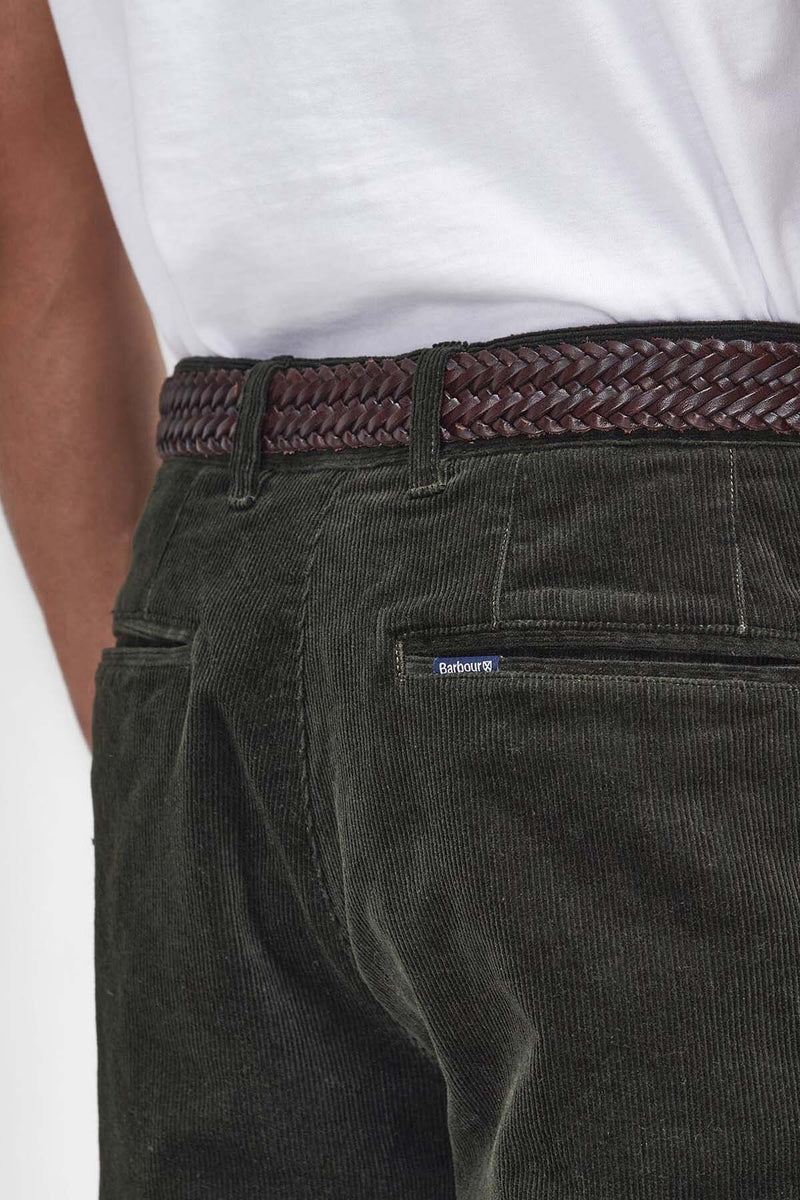 Pantaloni in velluto stretch a coste sottili dalla vestibilità leggermente aderente 