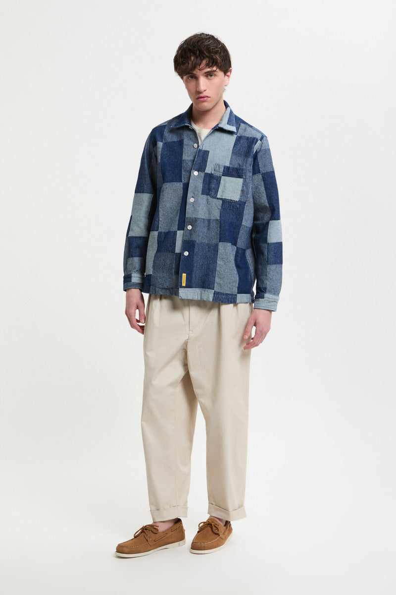 Longsleeved Patchwork Overshirt