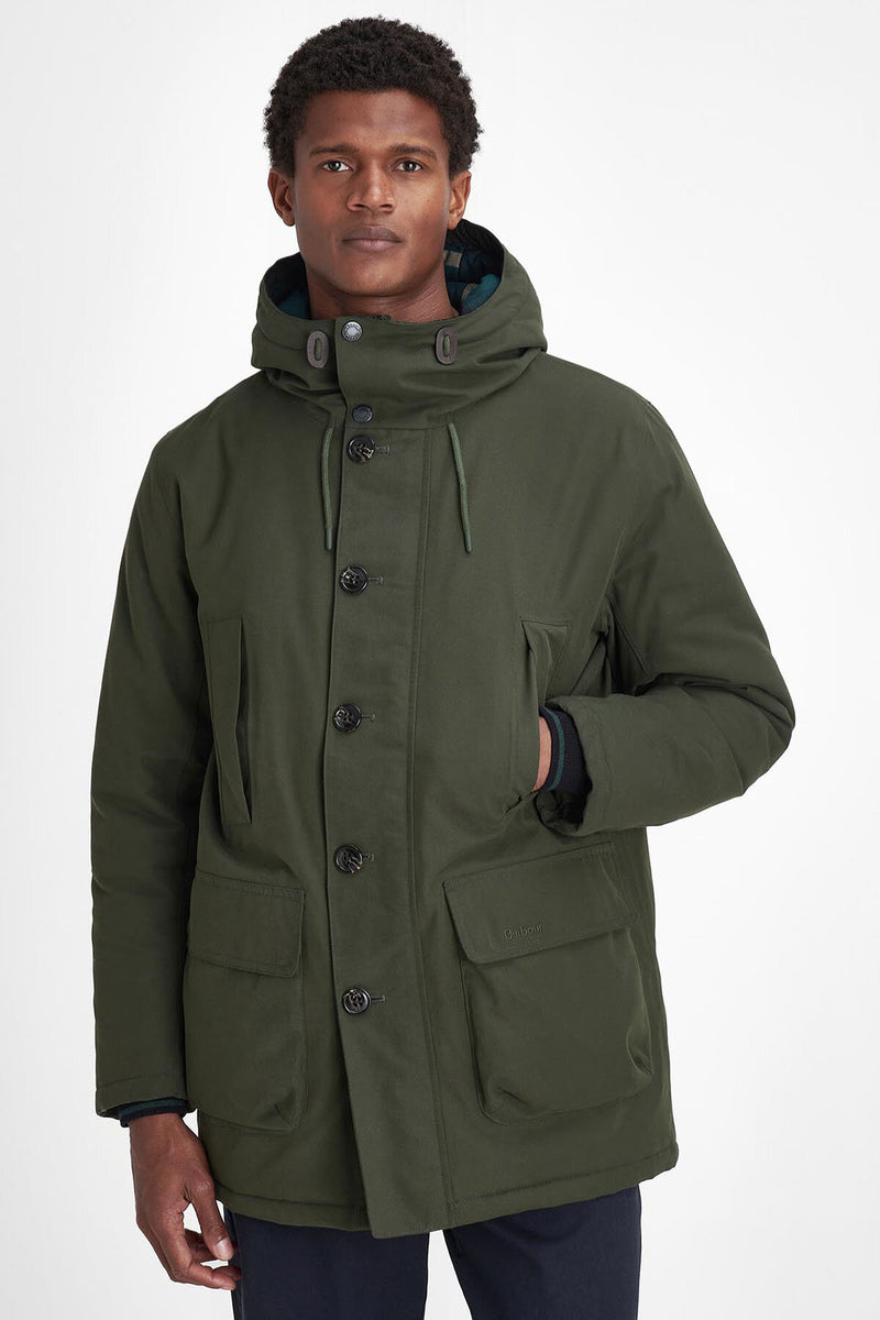 Barbour Winter Beaufort Waterproof Parka Sage by Barbour Men WP Store