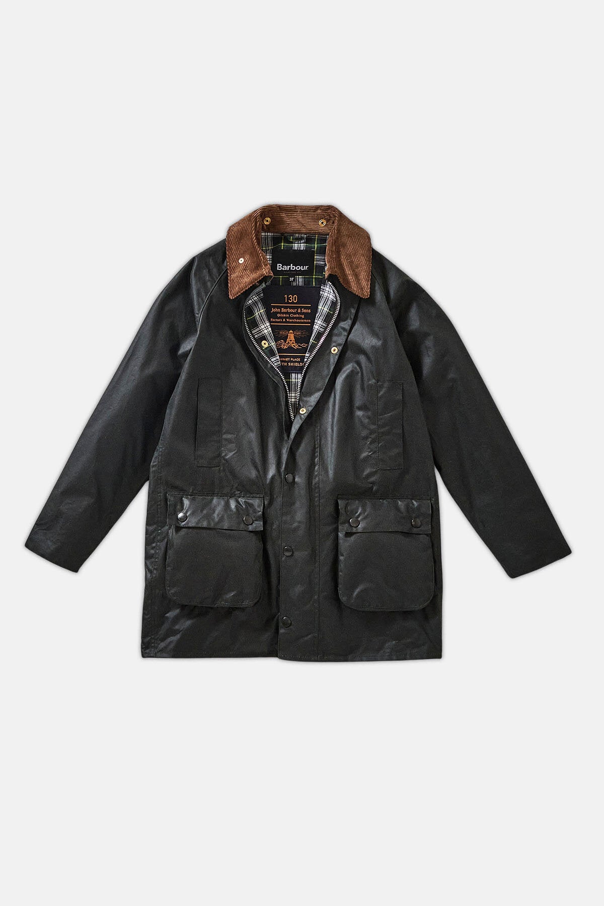 Barbour 130th Anniversary Gamefair Waxed Jacket Sage by Barbour