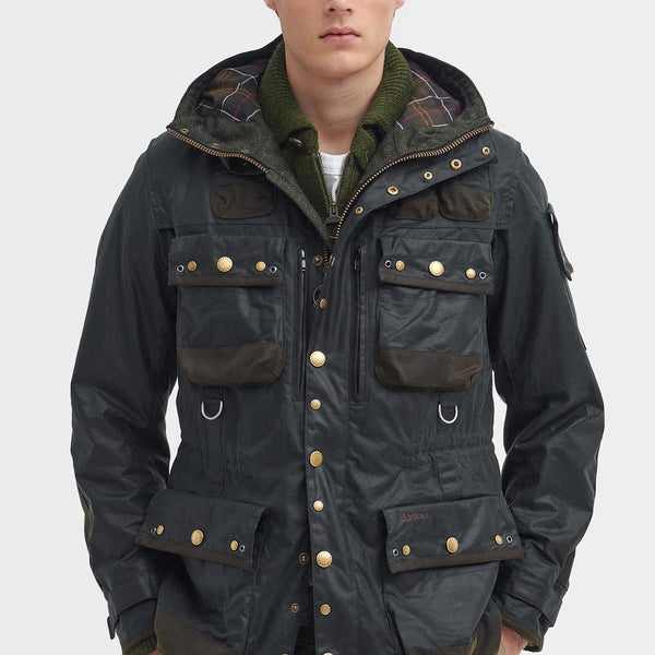 Barbour x TO KI TO Military Waxed Jacket Sage by Barbour Barbour x TO KI TO Military Waxed Jacket Sage by Barbour