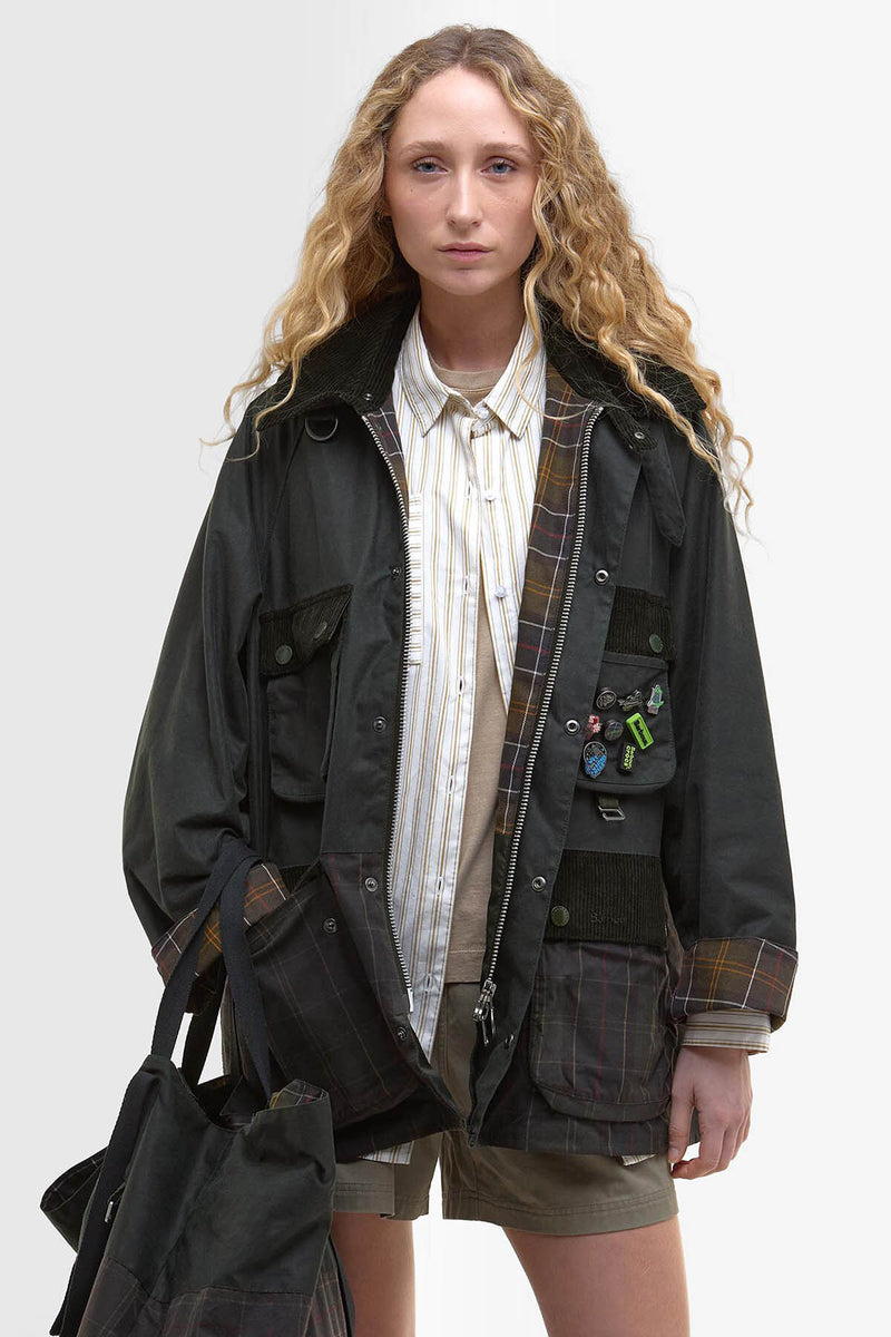 Barbour x Crocs Oversized Bedale Waxed Jacket