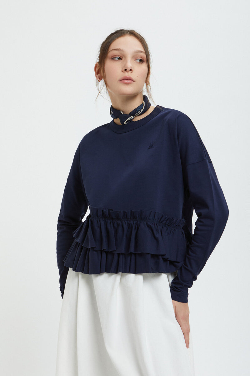 Swallow Frill Tiered L/S T-Shirt