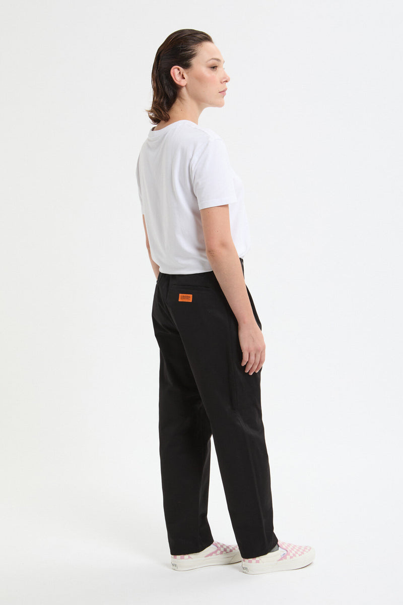 Tuck Tapered Fit Twill Pants