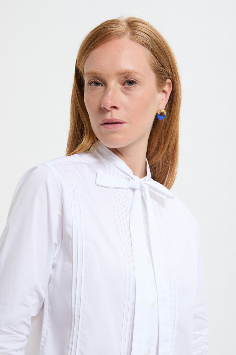 Camicia con fiocco a nastro