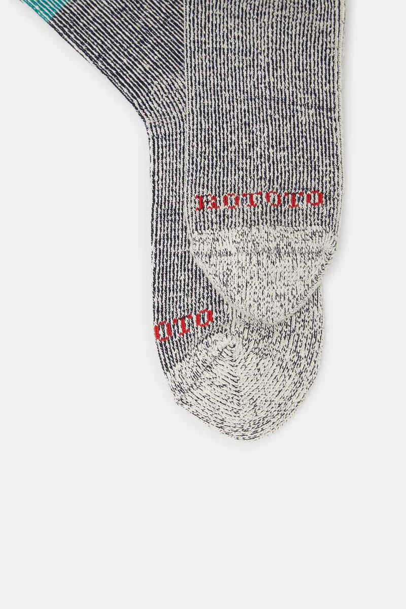 Calzini a righe in maglia a coste