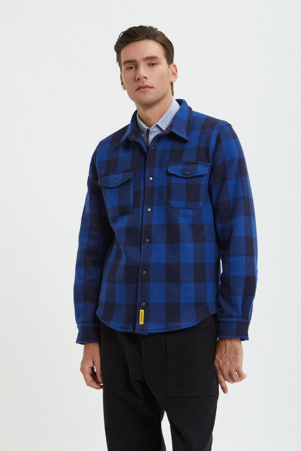 Checked Overshirt in Micro-fleece