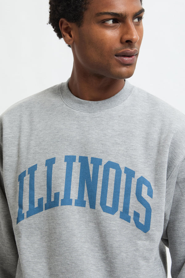 Felpa con stampa Illinois