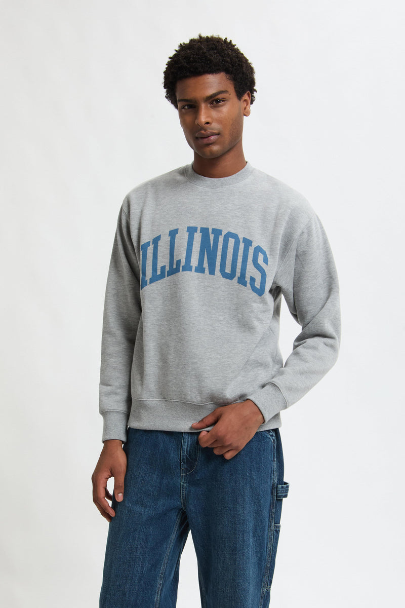 Felpa con stampa Illinois