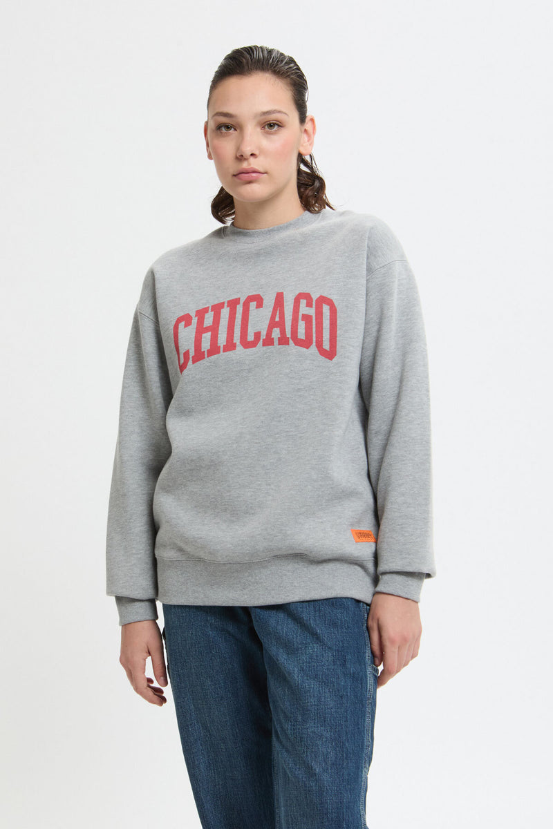 Felpa con stampa Chicago