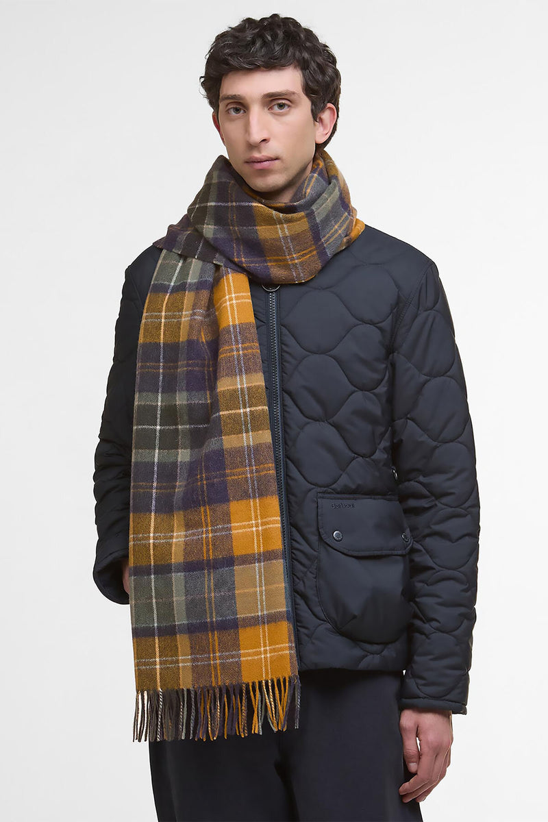 Sciarpa Brack in tartan con finitura patchwork