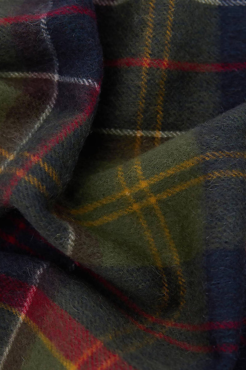 Sciarpa Brack in tartan con finitura patchwork