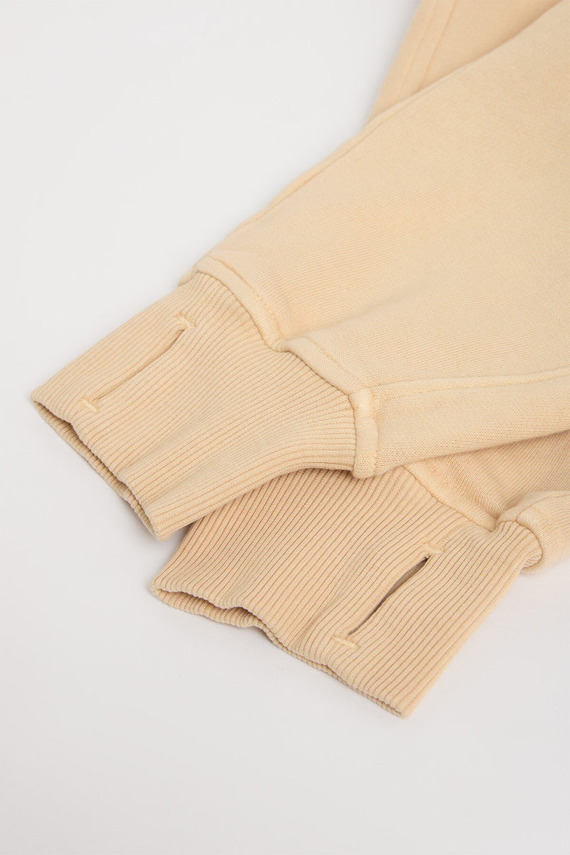 Cropped cotton hoodie