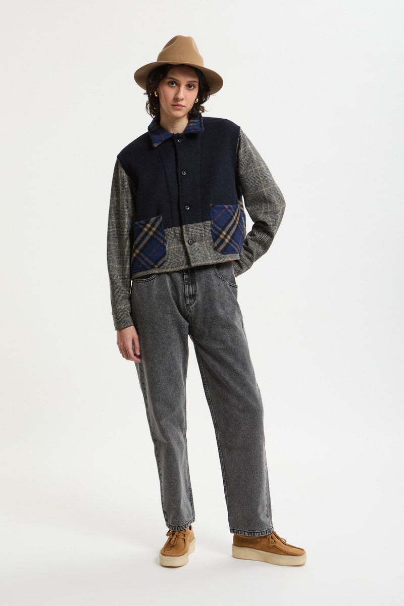 Wool Patchwork Overshirt