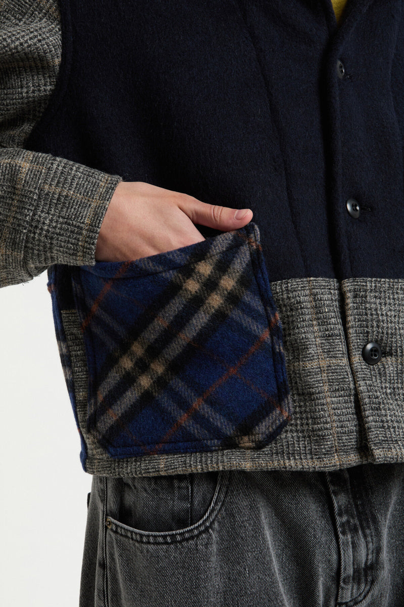 Wool Patchwork Overshirt