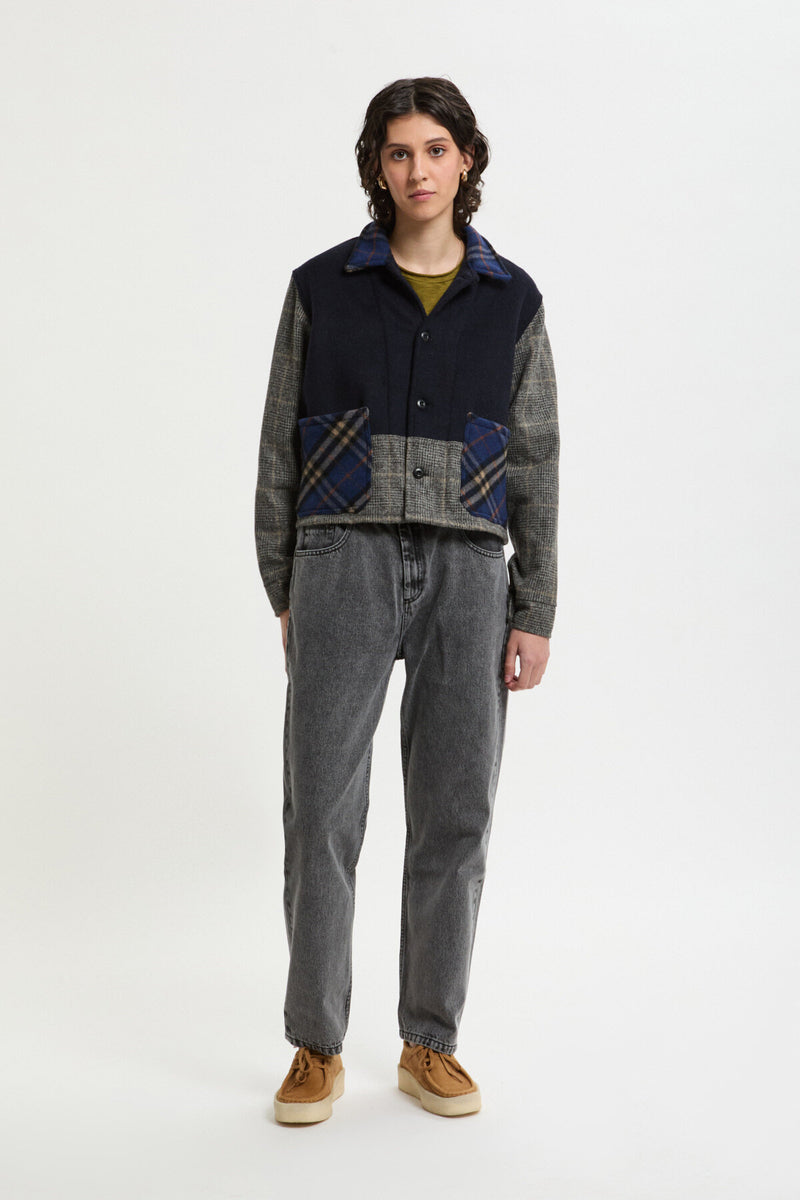 Wool Patchwork Overshirt