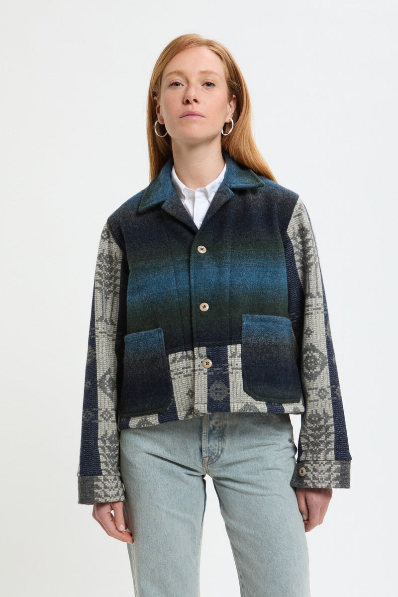 Overshirt Wool Patchwork
