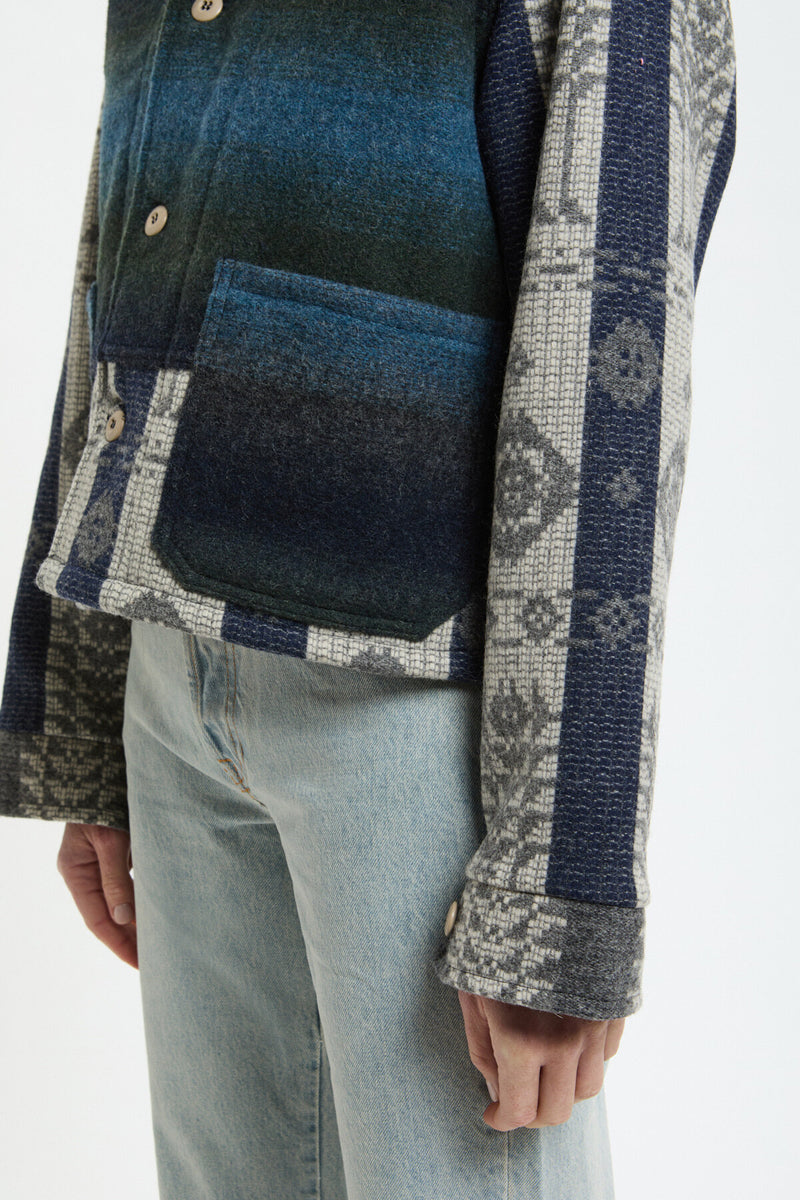 Overshirt Wool Patchwork