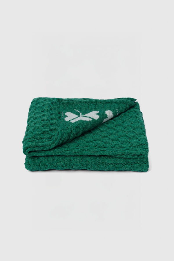 Coperta Aran Shamrock Heritage - verde