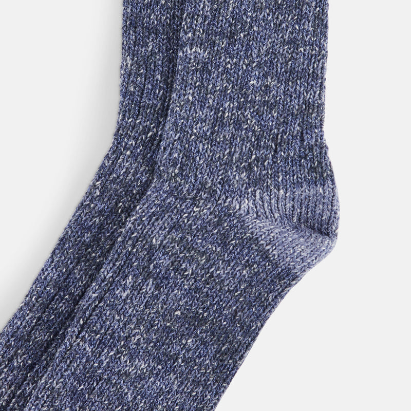 Ribbed Cotton-Blend Socks