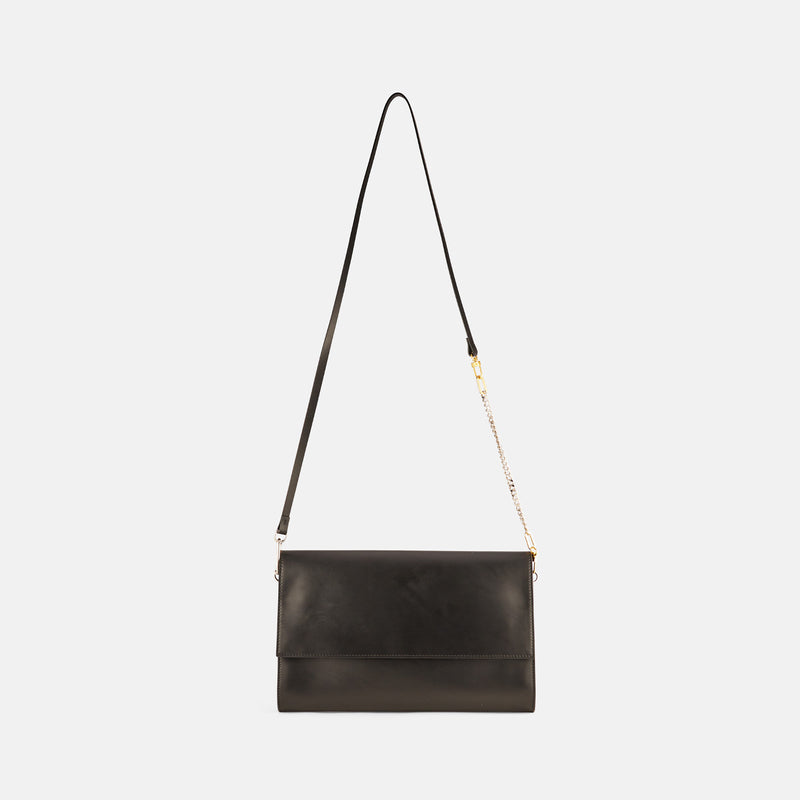 Leather maxi pochette