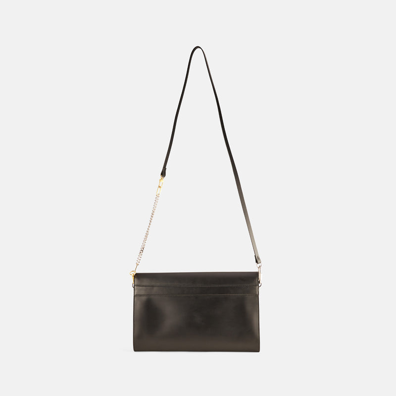 Leather maxi pochette