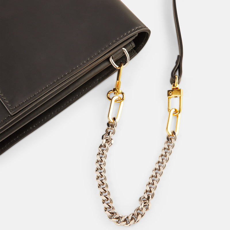 Leather maxi pochette