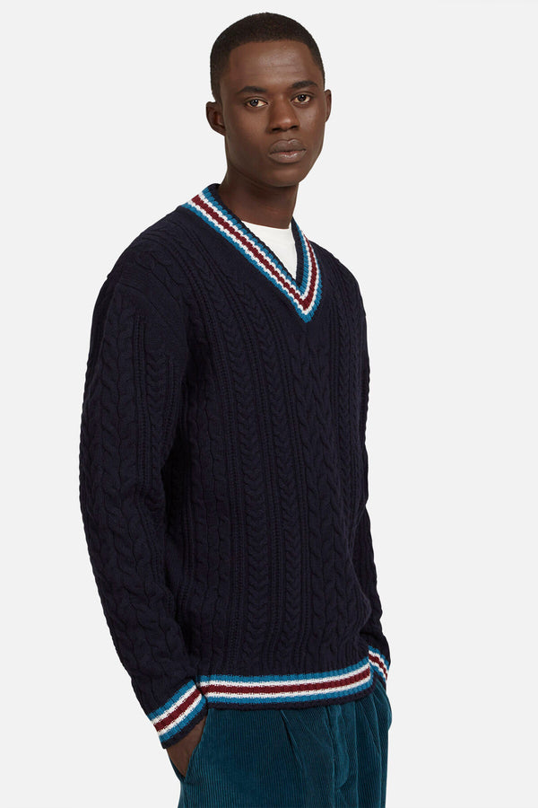 Premium Cable V Neck
