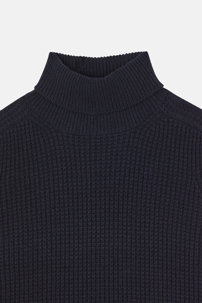 Maglione Collo Alto Waffle