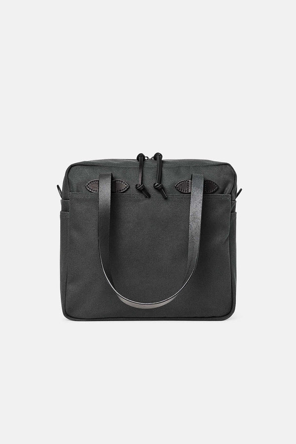 RUGGED TWILL TOTE BAG WITH ZIPPER