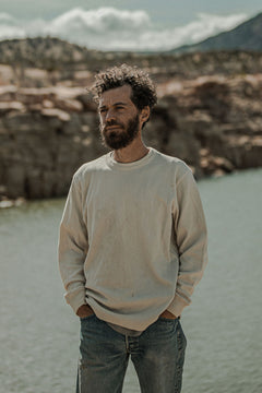 WAFFLE KNIT THERMAL CREW