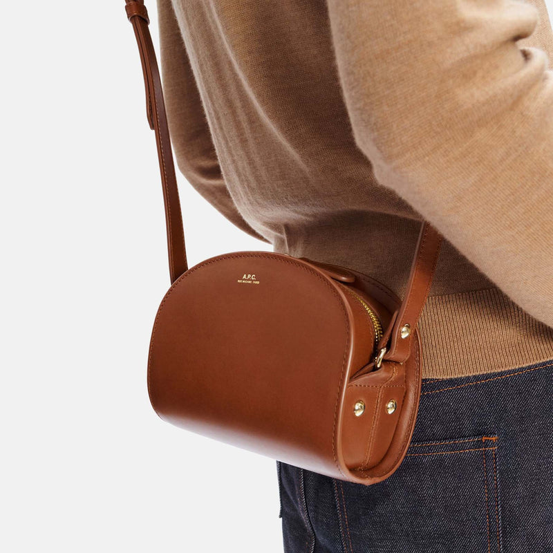 Leather mini shoulder bag