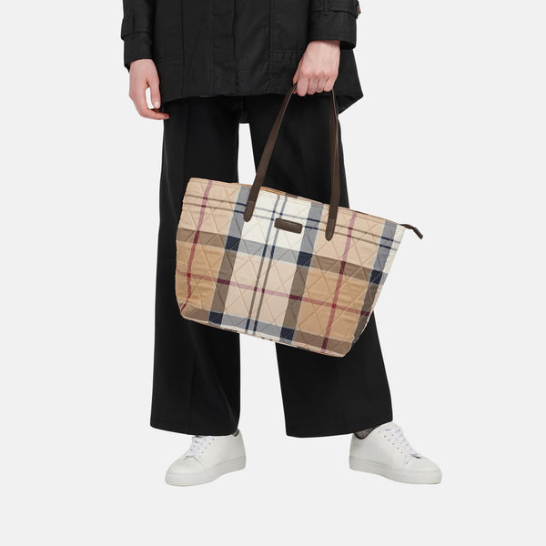 Tote Bag Wetherham trapuntata in Tartan