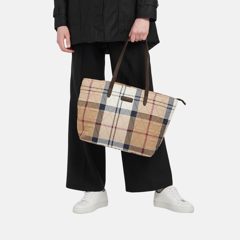 Tote Bag Wetherham trapuntata in Tartan