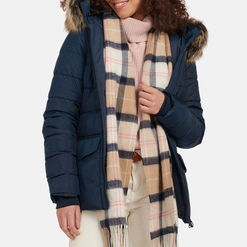 Sciarpa tartan in lana e cashmere