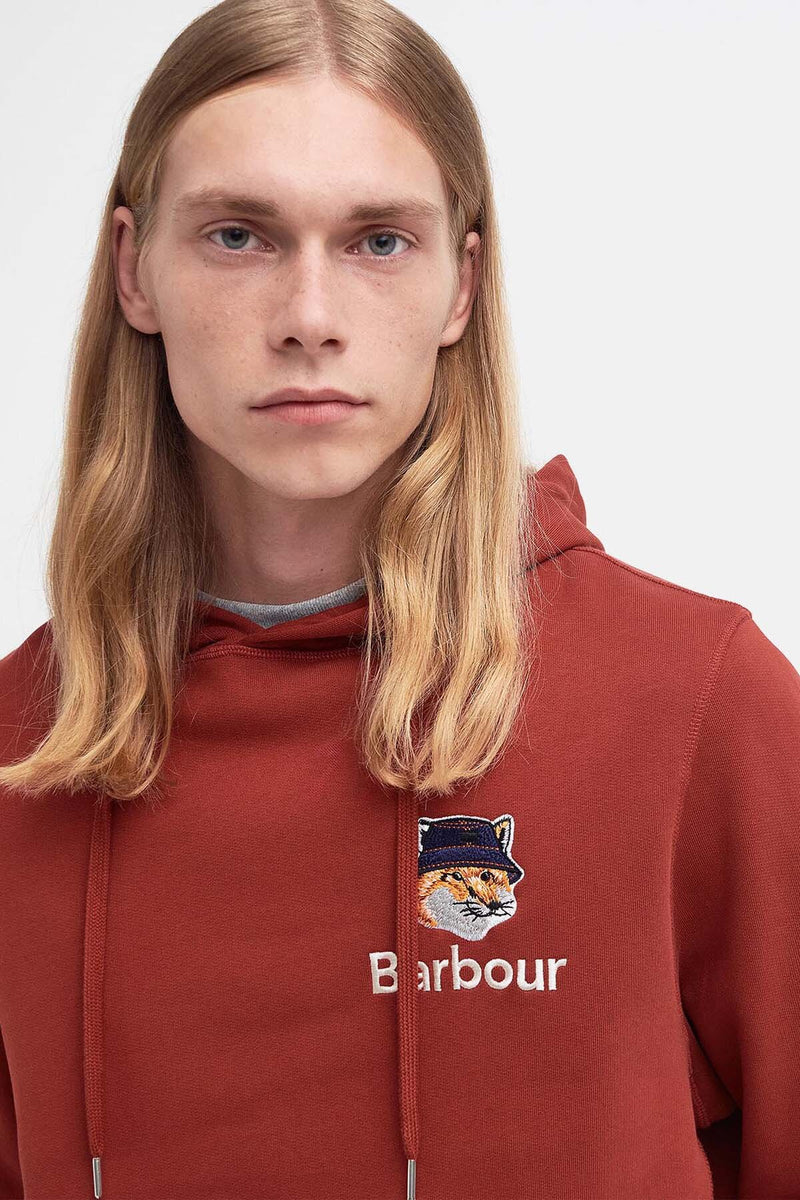 Barbour x Maison Kitsuné Fox Head Hoodie