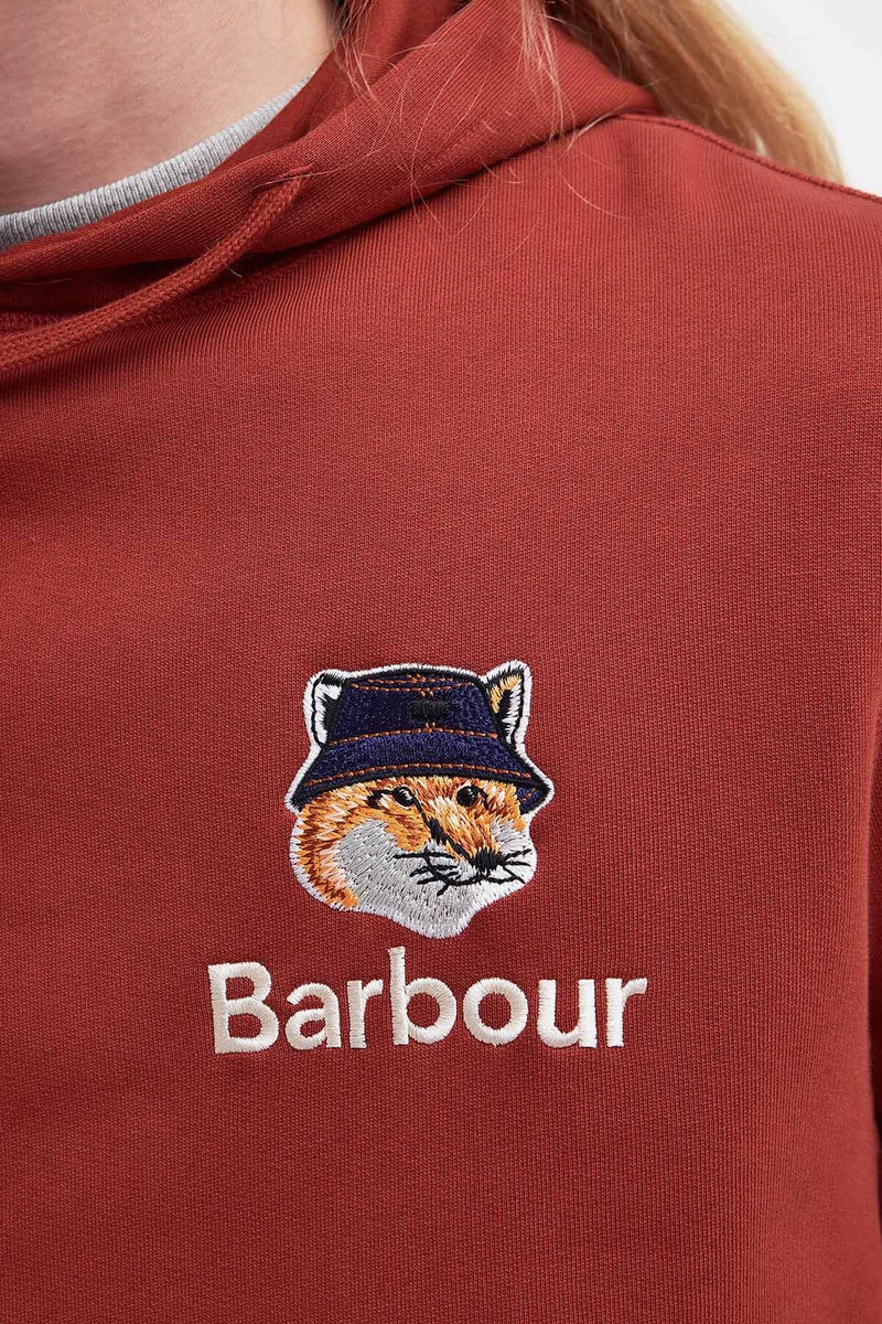 Barbour x Maison Kitsuné Fox Head Hoodie